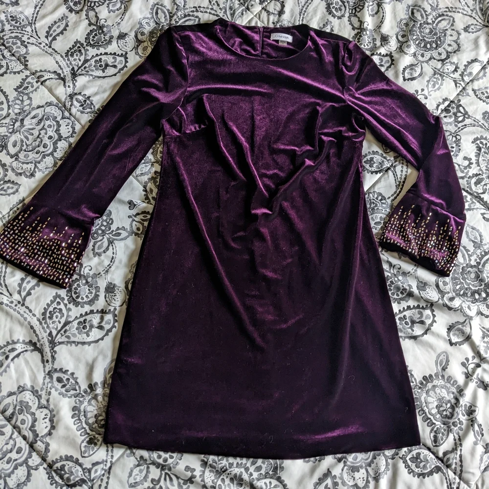 Calvin Klein Velvet Dress - Picture 3 of 8
